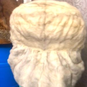 Woman coat fur maybe rabbit